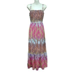 Charlie‎ Jade Tiered Maxi Dress, Multi Color, Size SP